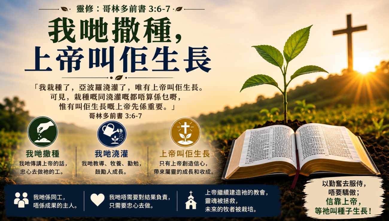 標題： 我哋撒種，上帝叫佢生長