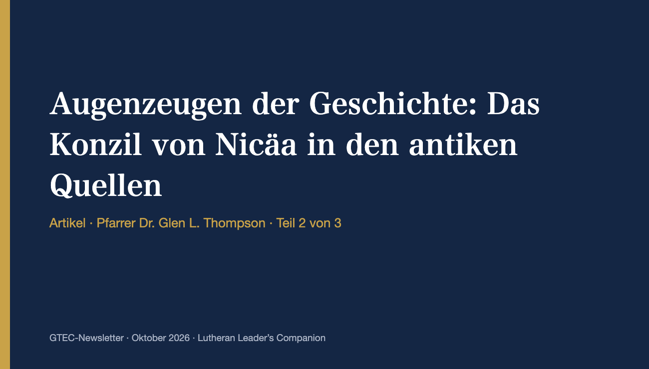 Augenzeugen der Geschichte: Das Konzil von Nicäa in den antiken Quellen (Teil 2)